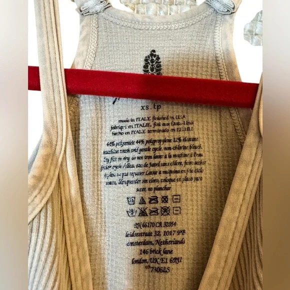 FREE PEOPLE FP MOVEMENT Happiness Runs Crop Tank Stone Eagle XS/S - Picture 8 of 9